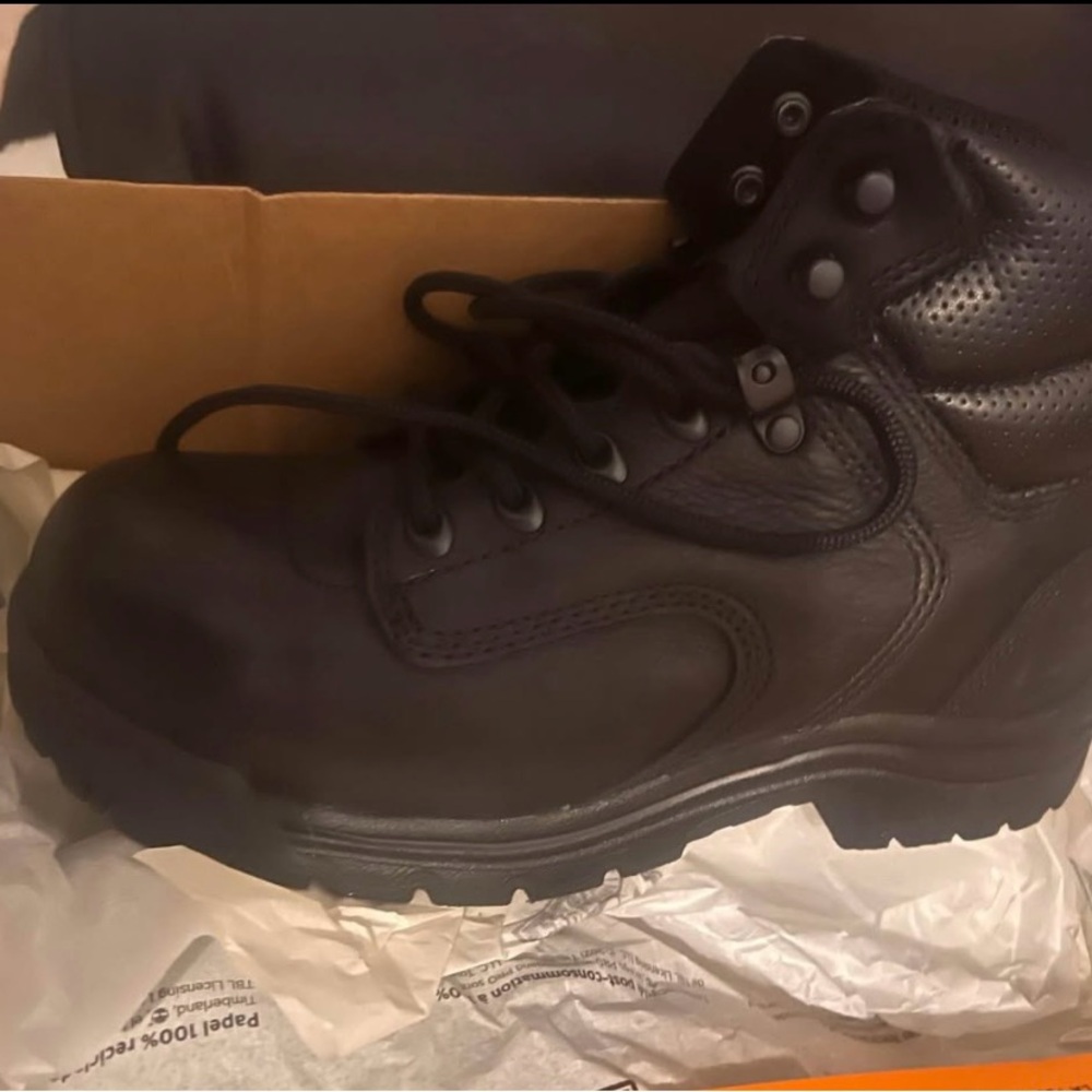 Timberland PRO Black Leather Work Boots